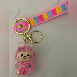 Pink Monster Cutesters Key Chain Bag Charm New